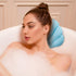 Jetec 3 Pieces Inflatable Bath Pillow with Suction Cups, Soft Terry Cloth Covered Shell Shape Bathtub Spa Pillow for