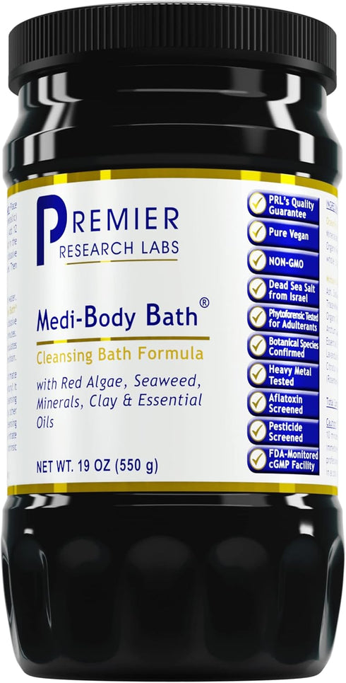 Premier Research Labs Medi-Body Bath - Eco-Friendly Seaweed Bath Product for Body Cleanse, 19 oz Powder
