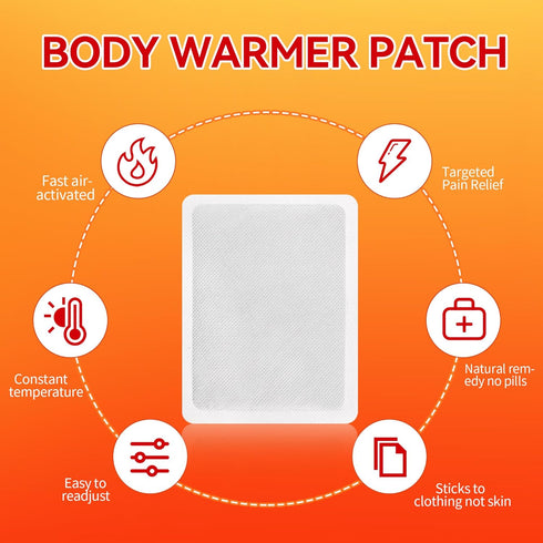 KONGDY 20 Count Heat Therapy Patches for Neck, Knee & Back Pain Relief, Portable Air Activated Patch