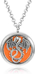 Wild Essentials Mother of Dragons Essential Oil Diffuser Locket Pendant with 24 inch Chain, 12 Color Pads