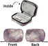 Ollabaky 7 Purple Rose Marble Pill Case, Weekly Portable Pill Bag Container Days Cute Pill Box Organizer Vitamin
