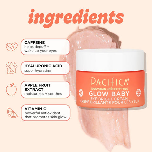 Pacifica Glow Baby Eye Bright Cream Cream Unisex 0.5 oz
