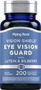 Piping Rock Lutein and Zeaxanthin Supplements, 200 Softgels, Eye Vision Vitamins Complex