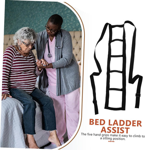 Ipetboom Bed Ladder Assist Device with Straps up Support for Seniors Patients and Pregnant Women Mobility Helper