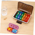 HAMPPLIES 7-Day Weekly Pill Organizer Medicine Storage Case with Compartments Portable Travel Pharmacy Box Small