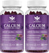 Calcium Magnesium Zinc Gummies with Vitamin D3, High Absorption Complex Supplement with Sea Moss & Elderberry, 60