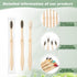 Sieral 60 Pcs Bamboo Toothbrushes, Extra Soft Bristle, Individually Wrapped Natural Toothbrush for Kids and Adults