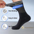 Yomandamor Best Mens Mid-Calf Diabetic Socks, 6 Pairs, L Size (Socks Size: 10-13)