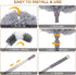 Microfiber Duster for Cleaning, 9PCS Extendable Feather Duster (Stainless Steel), 30 to 100 Inches