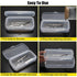 JUXYES Plastic Sterilizing Tray for Nail Art Tools, Portable Sterilizer with Strainer, Clear Storage Box Organizer