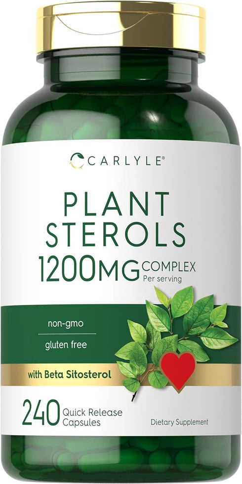 Carlyle Plant Sterols 1200 mg | 240 Ultra Potent Capsules | Non-GMO and Gluten Free
