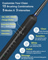 YAGEA 8 5 50-Day 3 R05(Black) Rotating Electric Toothbrush for Adults with Brush Heads, Travel Case, Modes Rechargeable