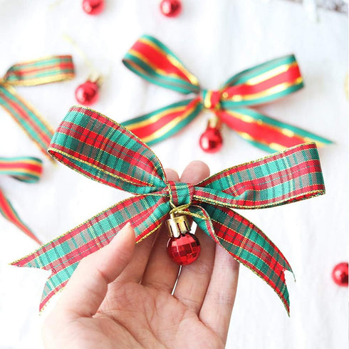 Christmas Checkered Plaid Ribbon, 25 Yard Each Roll, 100% Polyester for Crafts and Gift Wrapping