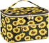 FITINI Travel Sunflower Makeup Bag, Large Capacity Waterproof Toiletry Organizer Bag for Women
