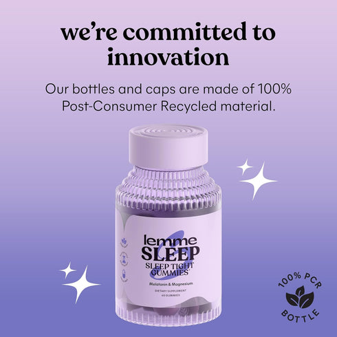 Lemme Gummies 5mg (60 Count) Sleep with Melatonin, Elderberry, Magnesium, L-Theanine, Chamomile and Lavender, Drug-Free