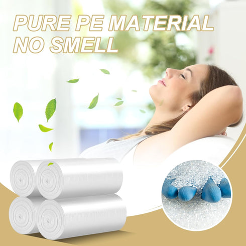Magesh 2.6 Gallon Trash Bags, Strong Leakage-Free Small Garbage Bags, 100 Clear Bags for Bathroom, Office, Kitchen