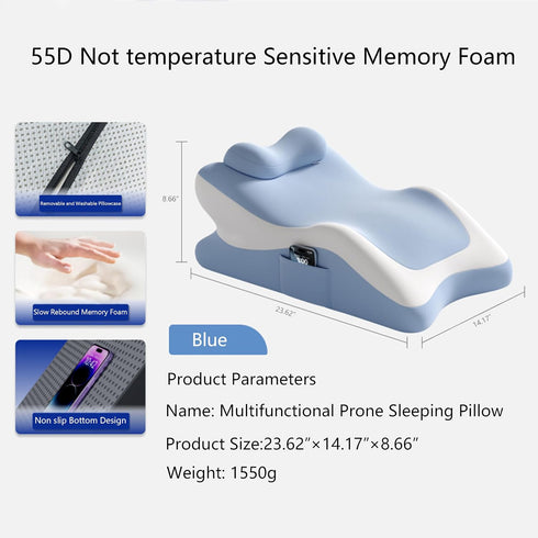 Medeuo Sweet Spot Pillow for Couples - Wedge Intimacy Pillow with Ergonomic Support, Multi-Functional Lounger for Prone