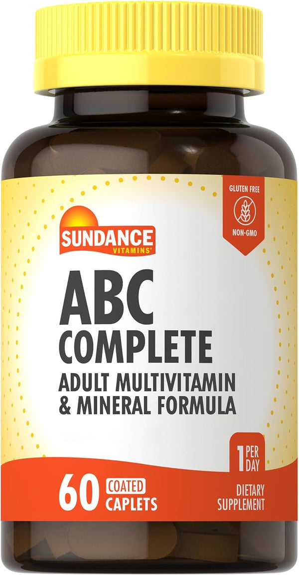 ABC Complete Multivitamin for Women & Men | 60 Caplets | Non-GMO & Gluten Free with Mineral Formula