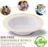 Stock Your Home Plastic Party Bowls, 50 Pack 12 Oz Elegant Disposable Dinnerware for Catering and Holidays