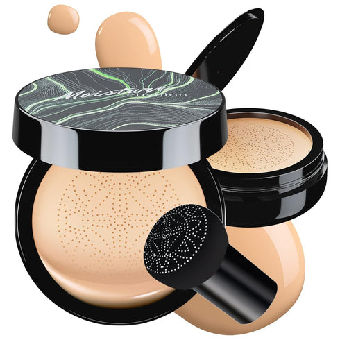 Mushroom Head Air Cushion CC Cream, BB Cream Foundation Makeup, Long-Lasting Moisturizing Concealer for All Skin Types