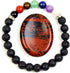 Thumb Worry Stone, Healing Crystal Pocket Palm Stone (Golden Swan)
