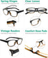 Eyekepper Classic Reading Glasses for Men - 5 Pack, Spring Hinges Readers