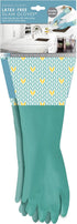 Evriholder Glam Reusable Latex Dishwashing Gloves, 2 Pairs, Colors May Vary