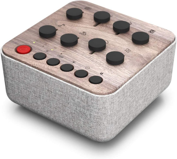 TempoChef White Noise Sound Machine Mixer-Pulsing Light with 8 Natural and Soothing Sounds