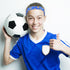 SATINIOR 4 Pieces Non-slip Soccer Headband for Girls, Adjustable Football Hairband in Black, Blue, Rose Red, Light Blue