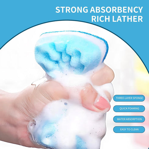 JyliRenz 20 Pack, countertops, The Third Generation Dishwashing Sponge, Scrub Sponge, The Wave Shaped Design Makes Them