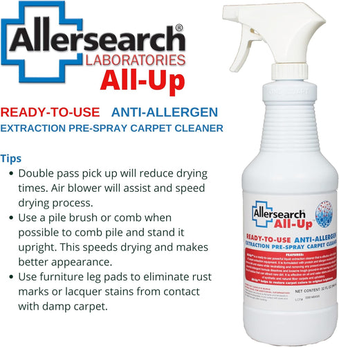 Allersearch All-Up Anti-Allergen Carpet Pre-Spray, 32 Oz Ready to Use