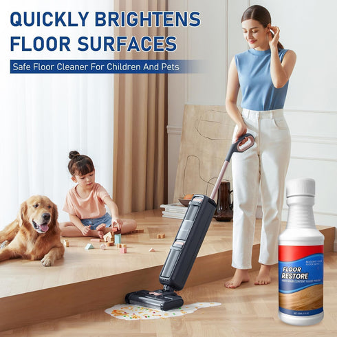 UUZO 2Pcs Floor Restore Cleaner, Floor Restore, High Solid Content Floor Polish For Shine Renewal & Protective Layer