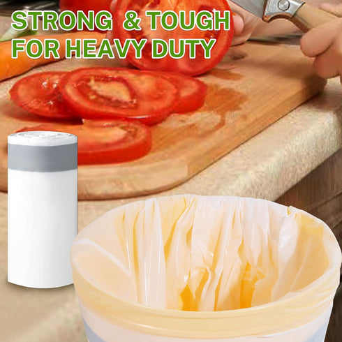10 Gallon Drawstring Trash Bags, 1 Mil Thick White Garbage Bag, 75 Count for Office Kitchen