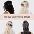 Kitsch Flat Hair Clips - Stylish Lay Down Claw Clips for Women with Thick Hair | Large Alligator Hair Clips (2pc)
