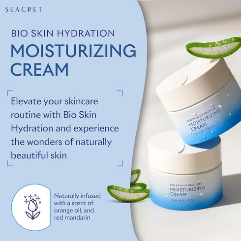 SEACRET Bio Skin Hydration Face Cream, Rich Moisturizer with Dead Sea Minerals, Maximum Nourishment & Hydration