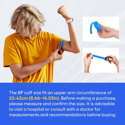 Blood Pressure Monitor for Home Use: Easy@Home Upper Arm BP Machine with Large Cuff and 3-Color Backlit Display