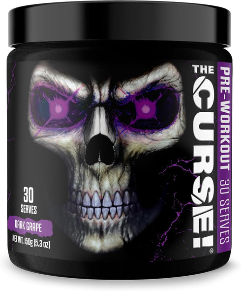 JNX SPORTS The Curse! Pre Workout Powder - Dark Grape 30 Servings | Boost Strength, Energy + Focus