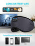 TOPOINT Wireless Bluetooth Sleep Headphones Eye Mask with Microphone, Handsfree, Silk Sleep Mask for Side Sleepers