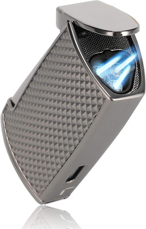 3 Jet Flame Butane Torch Lighter with Punch