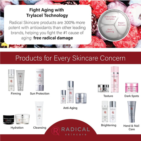 Radical Skincare Hydrating Cleanser - Non-Drying, Gentle Formula for All Skin Types, Paraben & Cruelty Free (4 Fl Oz)