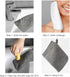 PHOGARY 10 Pack Microfiber Body Wash Mitts, Soft Face Mitten, Reusable Makeup Remover Mitt Gloves, White and Grey