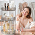 Rotating Makeup Organizer for Vanity, 3 Tier High-Capacity Skincare Clear Storage, Perfume Organizers Cosmetic Dresser