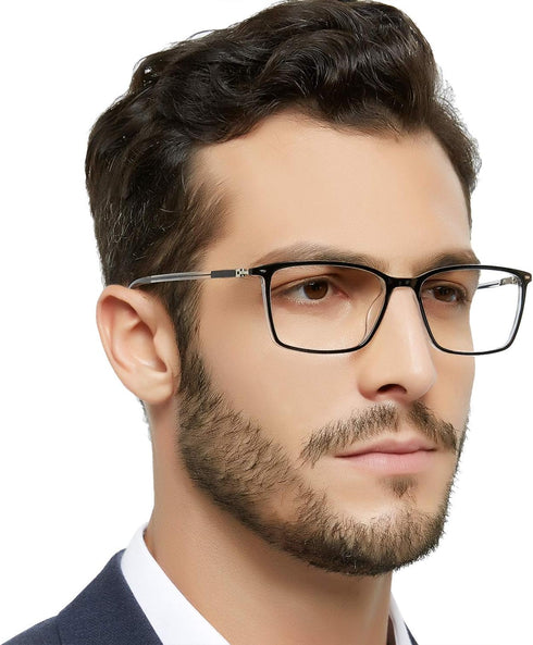 MARE AZZURO Reading Glasses, 2.75 Men Stylish Readers, Classic Transparent Reader Glasses +275 for Male