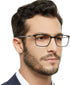 MARE AZZURO Reading Glasses, 2.75 Men Stylish Readers, Classic Transparent Reader Glasses +275 for Male