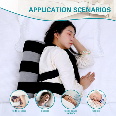 SJFFDP Backpack Side Sleep Trainer for Positional Sleep Apnea - Anti Snoring Device to Prevent Back Sleeping, Sleep
