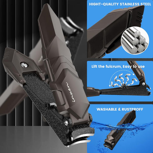Nail Clippers Set for Men, 2 Pack Stainless Steel Mess Free Nail Clippers for Fingernail and Toenail