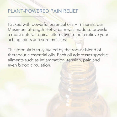 Pure Body Naturals Max Strength Hot Cream - Natural Muscle Pain Relief Cream for Sore Muscles, Arthritis Pain, Sports Injuries, Chronic Pain, and Inflammation - Capsaicin Cream for Soreness, 8.8 oz