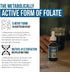 Organic Methyl Folate 1000 mcg + Methyl B12 Cofactor (300 Servings) – Liquid Sublingual Form, Organic Berry Flavor