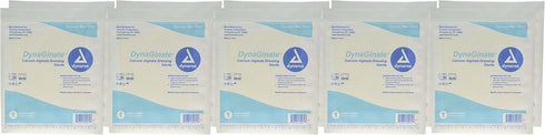 Dynarex DynaGinate Calcium Alginate Wound Dressing, Sterile Non-Stick Pads, 4.25"x 4.25", Box of 10