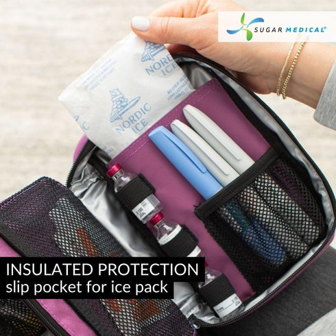 Sugar Medical Insulated Diabetes Organizer | Diabetes Supply Case | Diabetic Care Products | Diabetic Supplies Travel